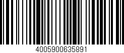 Código de barras (EAN, GTIN, SKU, ISBN): '4005900635891'