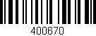 Código de barras (EAN, GTIN, SKU, ISBN): '400670'