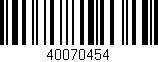Código de barras (EAN, GTIN, SKU, ISBN): '40070454'