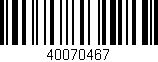 Código de barras (EAN, GTIN, SKU, ISBN): '40070467'