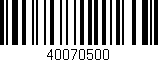 Código de barras (EAN, GTIN, SKU, ISBN): '40070500'