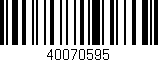 Código de barras (EAN, GTIN, SKU, ISBN): '40070595'