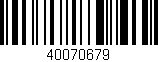 Código de barras (EAN, GTIN, SKU, ISBN): '40070679'