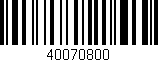 Código de barras (EAN, GTIN, SKU, ISBN): '40070800'