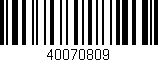 Código de barras (EAN, GTIN, SKU, ISBN): '40070809'
