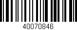 Código de barras (EAN, GTIN, SKU, ISBN): '40070846'