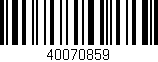 Código de barras (EAN, GTIN, SKU, ISBN): '40070859'