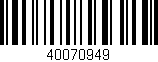 Código de barras (EAN, GTIN, SKU, ISBN): '40070949'