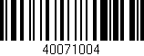 Código de barras (EAN, GTIN, SKU, ISBN): '40071004'