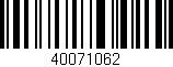 Código de barras (EAN, GTIN, SKU, ISBN): '40071062'