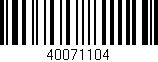 Código de barras (EAN, GTIN, SKU, ISBN): '40071104'