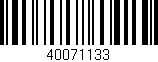 Código de barras (EAN, GTIN, SKU, ISBN): '40071133'