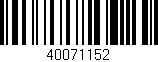 Código de barras (EAN, GTIN, SKU, ISBN): '40071152'