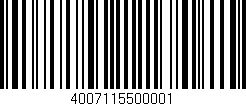 Código de barras (EAN, GTIN, SKU, ISBN): '4007115500001'