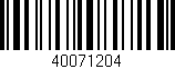 Código de barras (EAN, GTIN, SKU, ISBN): '40071204'