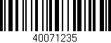 Código de barras (EAN, GTIN, SKU, ISBN): '40071235'