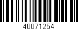 Código de barras (EAN, GTIN, SKU, ISBN): '40071254'