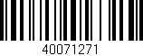 Código de barras (EAN, GTIN, SKU, ISBN): '40071271'