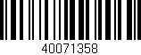 Código de barras (EAN, GTIN, SKU, ISBN): '40071358'