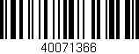 Código de barras (EAN, GTIN, SKU, ISBN): '40071366'