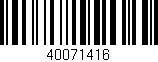 Código de barras (EAN, GTIN, SKU, ISBN): '40071416'