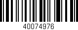 Código de barras (EAN, GTIN, SKU, ISBN): '40074976'