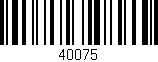 Código de barras (EAN, GTIN, SKU, ISBN): '40075'