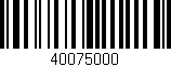 Código de barras (EAN, GTIN, SKU, ISBN): '40075000'