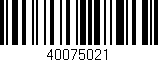 Código de barras (EAN, GTIN, SKU, ISBN): '40075021'