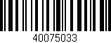 Código de barras (EAN, GTIN, SKU, ISBN): '40075033'