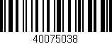 Código de barras (EAN, GTIN, SKU, ISBN): '40075038'