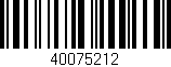 Código de barras (EAN, GTIN, SKU, ISBN): '40075212'