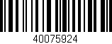 Código de barras (EAN, GTIN, SKU, ISBN): '40075924'