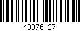 Código de barras (EAN, GTIN, SKU, ISBN): '40076127'