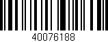 Código de barras (EAN, GTIN, SKU, ISBN): '40076188'