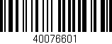 Código de barras (EAN, GTIN, SKU, ISBN): '40076601'