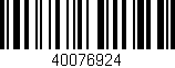 Código de barras (EAN, GTIN, SKU, ISBN): '40076924'