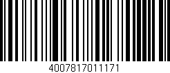 Código de barras (EAN, GTIN, SKU, ISBN): '4007817011171'