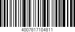 Código de barras (EAN, GTIN, SKU, ISBN): '4007817104811'