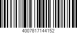 Código de barras (EAN, GTIN, SKU, ISBN): '4007817144152'