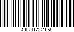 Código de barras (EAN, GTIN, SKU, ISBN): '4007817241059'