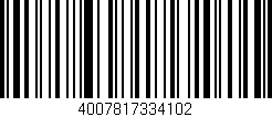 Código de barras (EAN, GTIN, SKU, ISBN): '4007817334102'