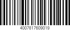 Código de barras (EAN, GTIN, SKU, ISBN): '4007817609019'