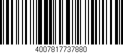 Código de barras (EAN, GTIN, SKU, ISBN): '4007817737880'