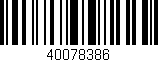 Código de barras (EAN, GTIN, SKU, ISBN): '40078386'