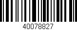 Código de barras (EAN, GTIN, SKU, ISBN): '40078827'