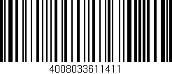 Código de barras (EAN, GTIN, SKU, ISBN): '4008033611411'