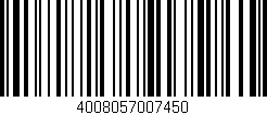 Código de barras (EAN, GTIN, SKU, ISBN): '4008057007450'