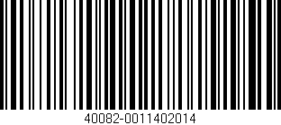 Código de barras (EAN, GTIN, SKU, ISBN): '40082-0011402014'