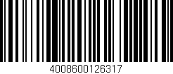 Código de barras (EAN, GTIN, SKU, ISBN): '4008600126317'